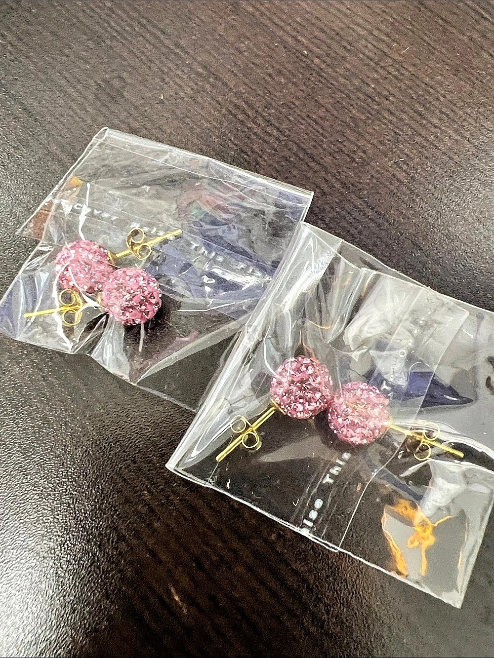 Pink Crystal Drop Earrings NWT